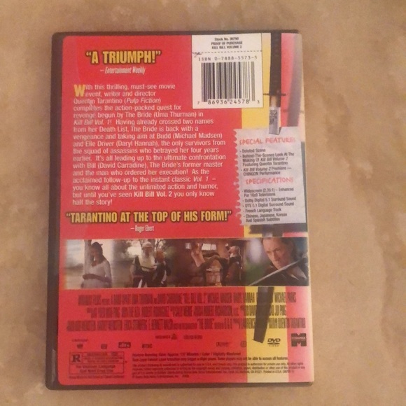 KILL BILL VOLUME 1 & VOLUME 2 DVD BUNDLE - Picture 8 of 11